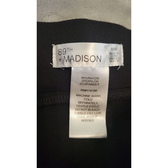 89th & Madison Black Straight Leg Trouser Pants - Picture 3 of 3